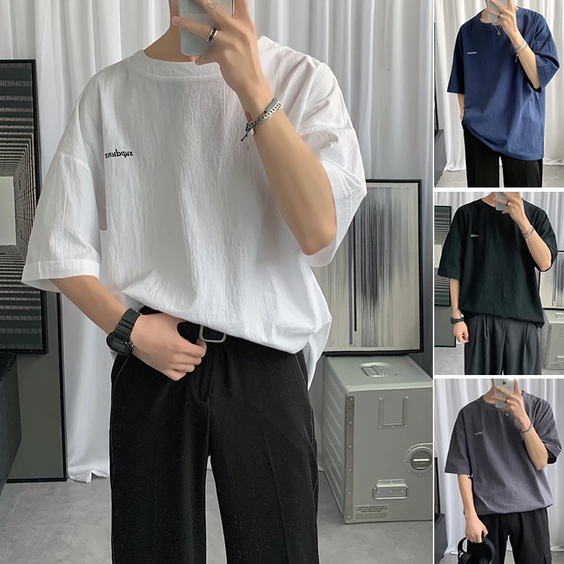 5XL футболка с короткими рукавами для мужчин в стиле хип хоп мужская хлопковая