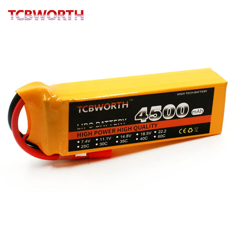 Новые батареи 3S RC игрушки LiPo батарея 11 1 В 4500 мАч 25C 35C для радиоуправляемого