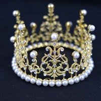 thj crystal tiara crown birthday cake crown baby children prom headpiece hair ornaments party hair jewelry accessories