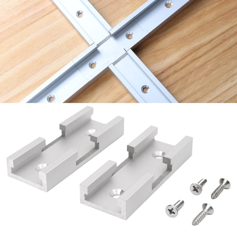 2Pcs T-Track Intersection Kit Aluminum T-Slot Connecting Parts Woodworking Tools | Инструменты