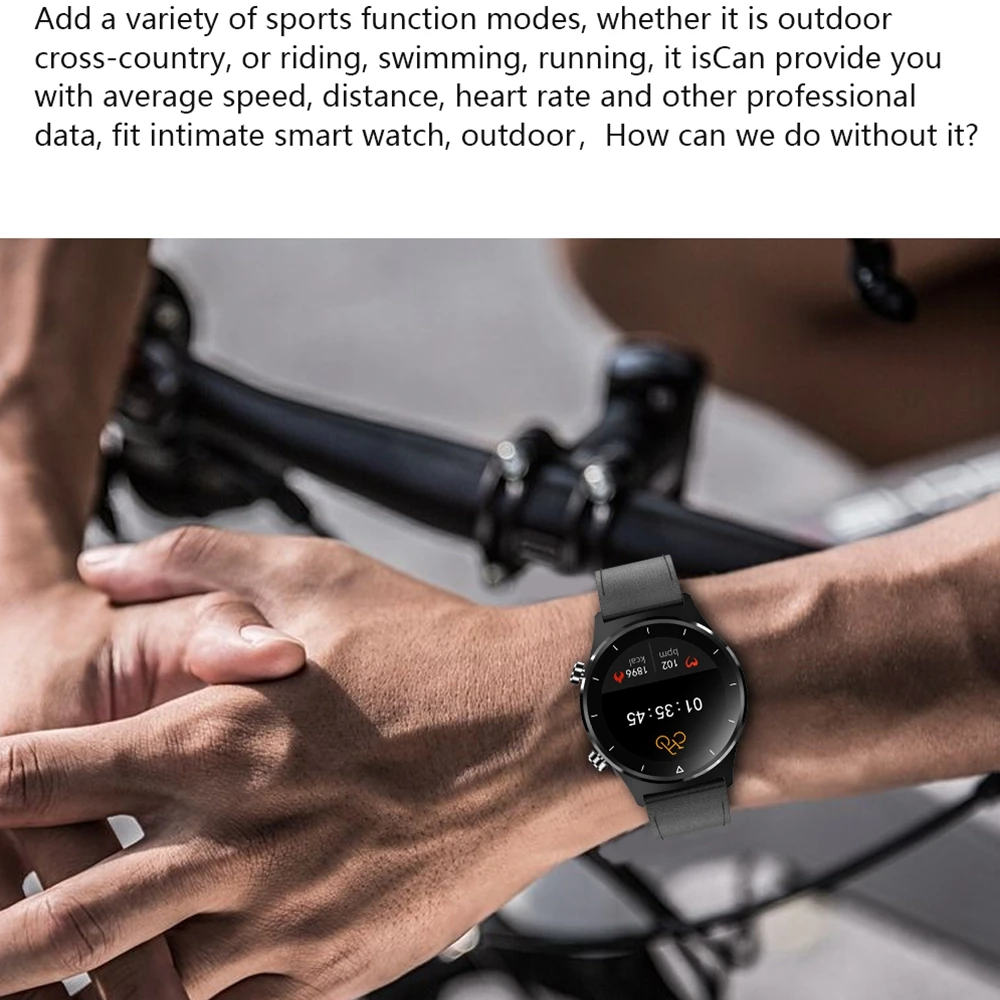 

Men Smart Watch E13 Ip68 waterproof swimming Smartwatch Multiple Sports heart rate fitness Track Smart Clock For huawei pk GT 2