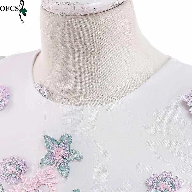 

2019 New Princess Dress Sleeveless Gauze Embroidery Flower Dresses Flower Girl Dress Children's Clothes Of The Girl's Clothes