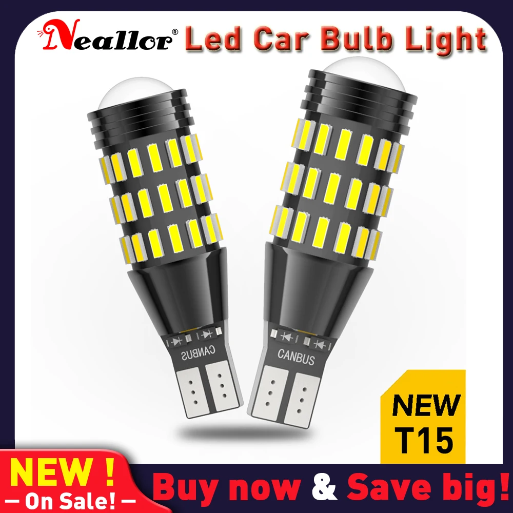

Светодиодные лампы T15 W16W 921 912 T16 902, 2 шт. светодиодный верхъяркие, лм
