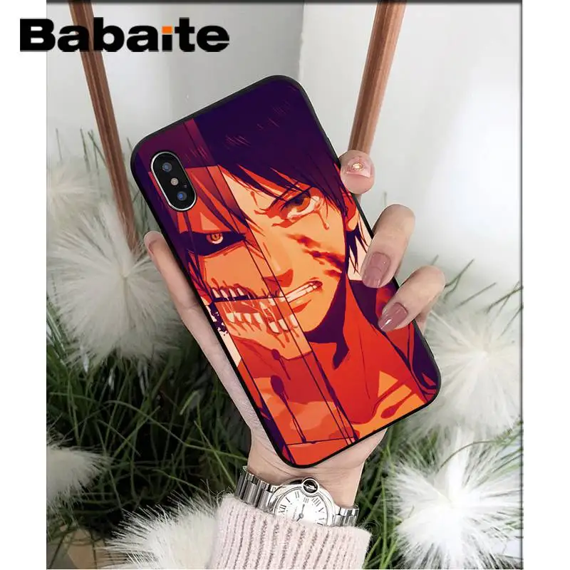 Babaite атака на Титанов аниме Япония черный мягкий чехол для телефона iPhone 8 7 6 6S Plus X XS MAX 5 5S SE XR 11 11pro 11promax