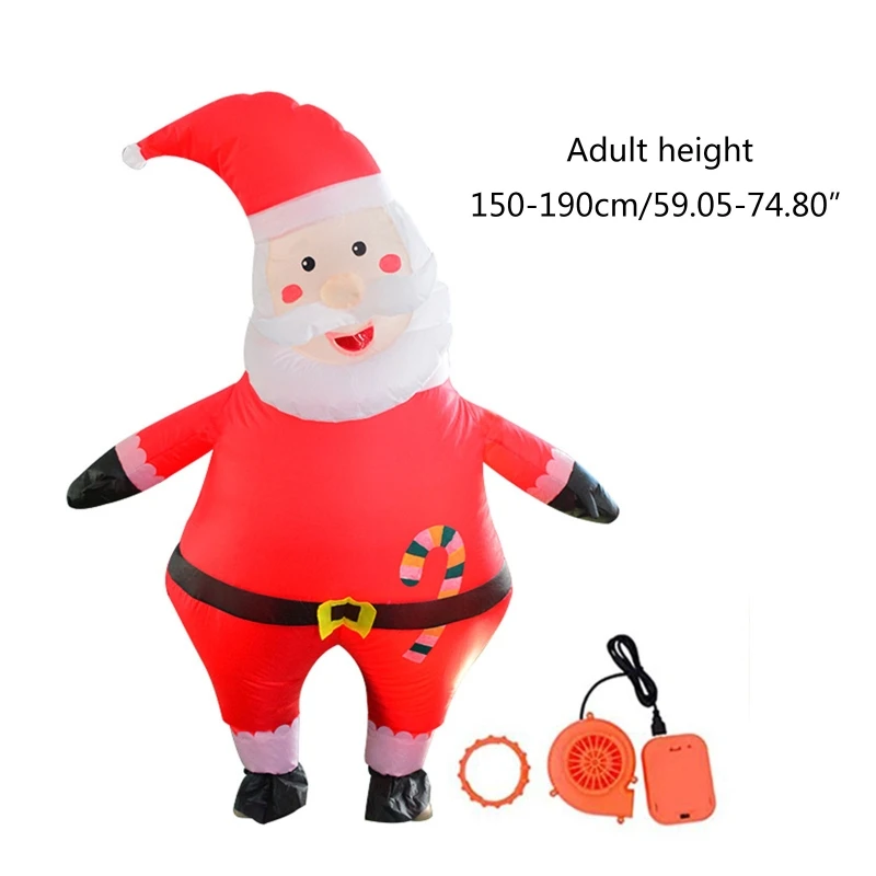 

Inflatable Tilted Head Santa Claus Costume for Adult/ Teen Christmas Cosplay Par