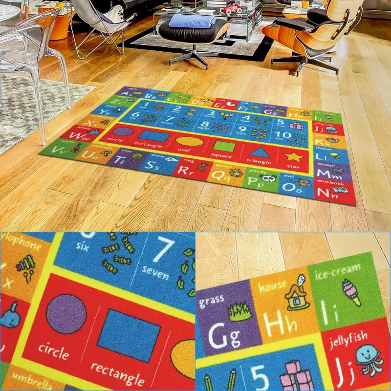 

Baby Play Mat Rollable Infant Puzzle Carpet Foldable Playmat Developing Crawling Cartoon Animal Game Pad Toy Double Surface Mat