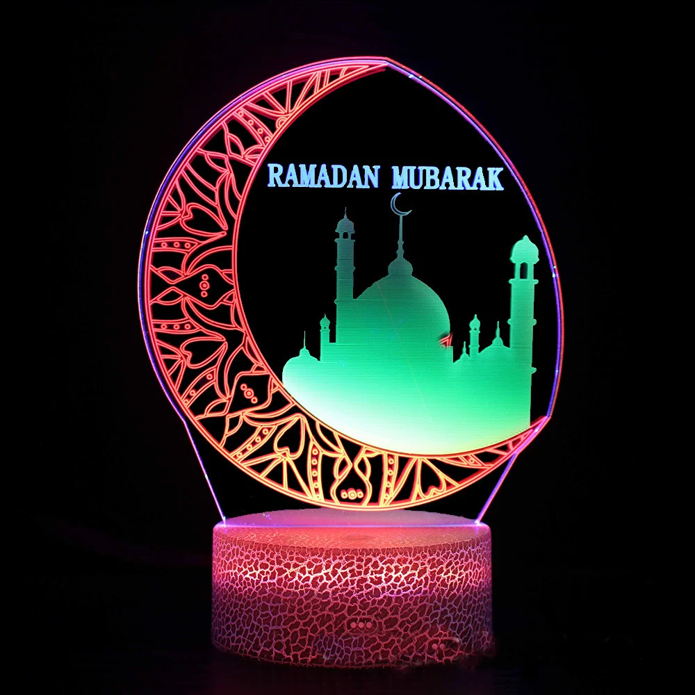 

Ramadan Decoration Led Lights for Home Desktop Lights Moon Stars 3D Acrylic Night Light Islamic Eid Mubarak Ramadan Gifts Decor