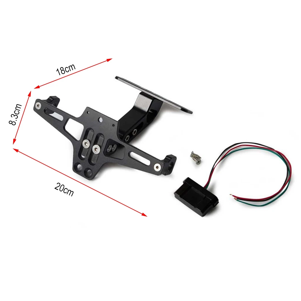 

Motorcycle Parts Registration License Plate Holder Motorcycle Splasher Eliminator Rear Tail Tidy Splasher With LED Light for ATV