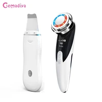 ultrasonic skin scrubber massage for face peeling shovel facial pore cleaner led photon mesotherapy wrinkle removal massager