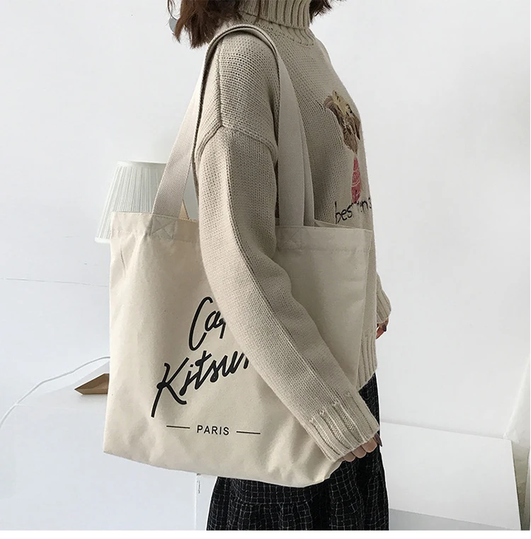 

Повседневная Хлопковая Сумка через плечо с принтом