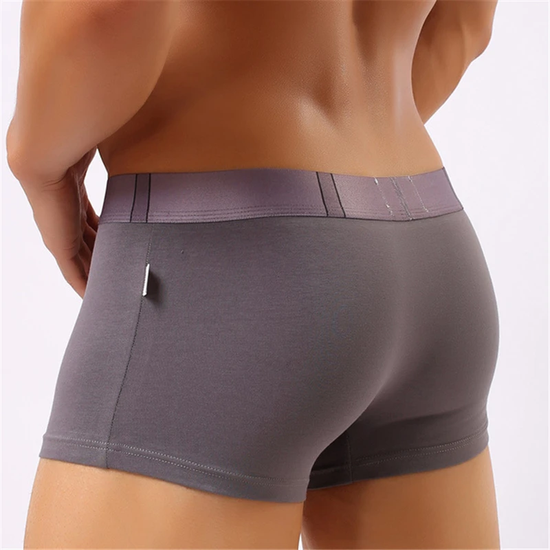 Sexy Men Boxers Soft Breathable Underwears Men's Underwear For Gay Cotton High Elastic U Pouch Underpants Knickers Shorts | Мужское