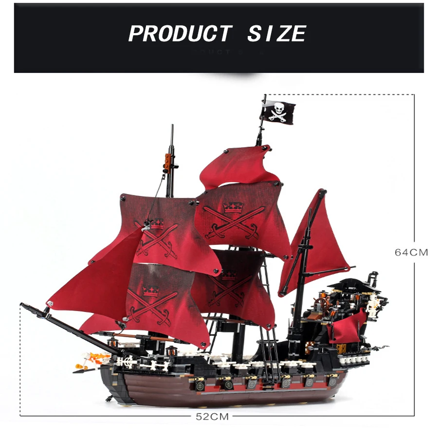 16009 Caribbean Queen Revenge Pirates Building Blocks Bricks 16006 The Red Pearl Boat Model Kits 16018 Ghost Pirate Toys Gift | Игрушки и