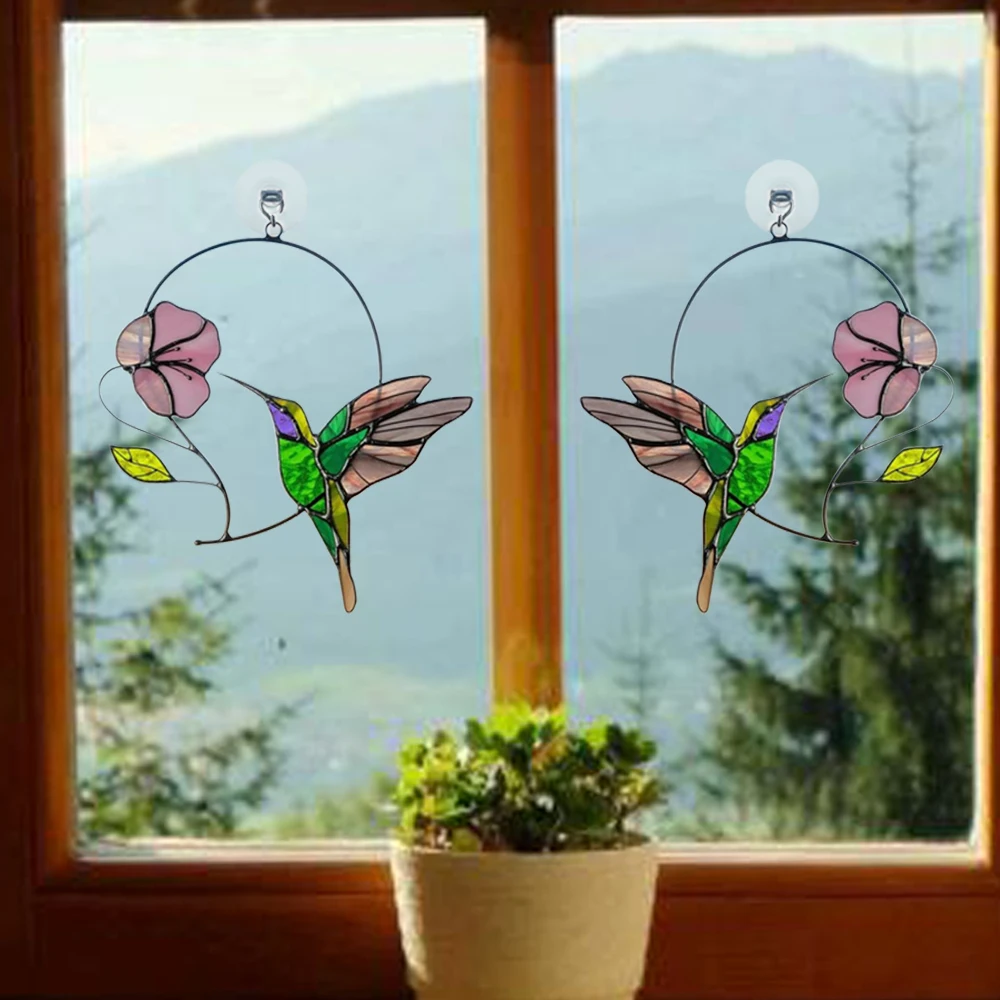 Витражные акриловые подвесные Подвески в виде птиц подвески украшения для дома