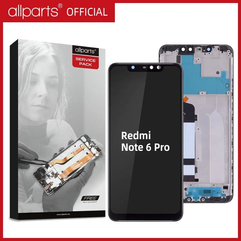 Дисплей для Xiaomi Redmi Note 6 Pro LCD в сборе с тачскрином на рамке Оригинал 6.26''