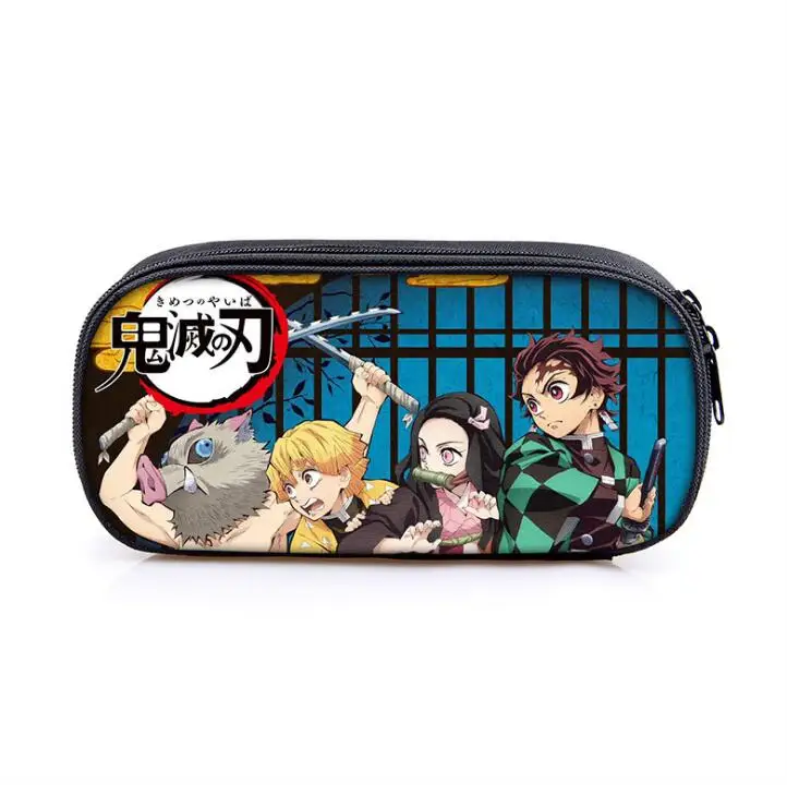 New Funny Anime Cartoon Peripheral Pencil Case Large Capacity Zipper Bag School Stationery Boy Girls Universal | Багаж и сумки