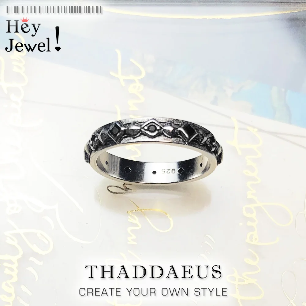 

Noble Ring Black Stone,Europe Style Detailed Fine Jewelry For Women Men,2021 Summer Brand New Vintage 925 Sterling Silver Gift