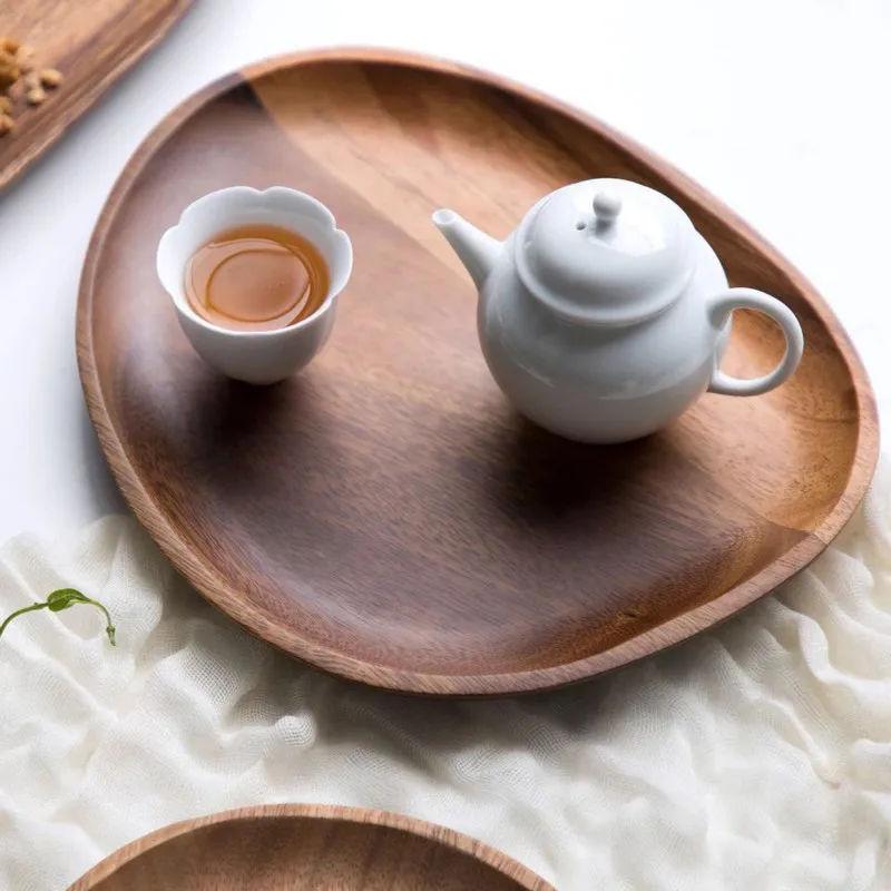 1 шт. деревянная тарелка для столовых приборов|Блюдца и тарелки| |