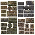 Светоотражающие военные нашивки AOR2, 4 вида, с ИК-надписью, декоративная заплатка