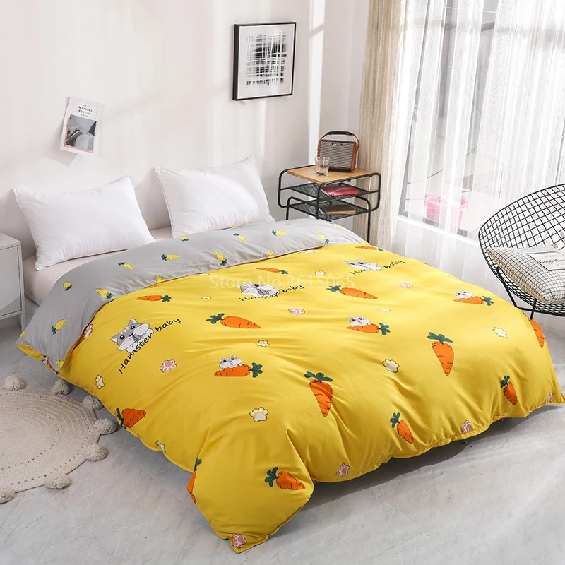 Пододеяльник с принтом фламинго пододеяльник в клетку и полоску хлопковое