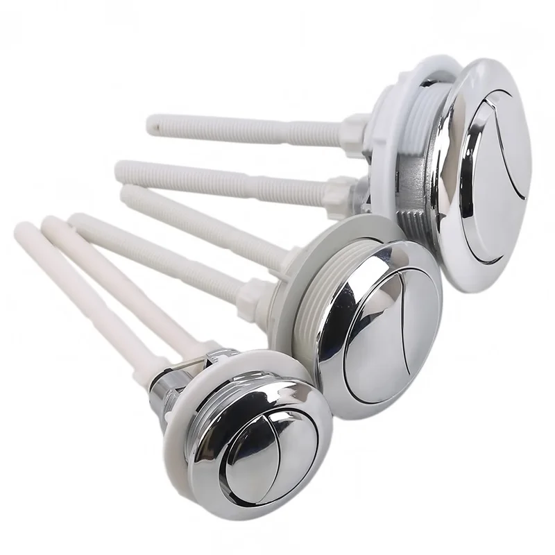 

Dual Flush Toilet Tank Round Valve Push Button Water Saving For Closestool Bathroom Accessories Push Buttons With Rods Repa