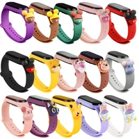 cartoon strap for xiaomi mi band 7 5 6 silicone wristband bracelet replacement for mi band 7 miband5 creative doll strap gifts