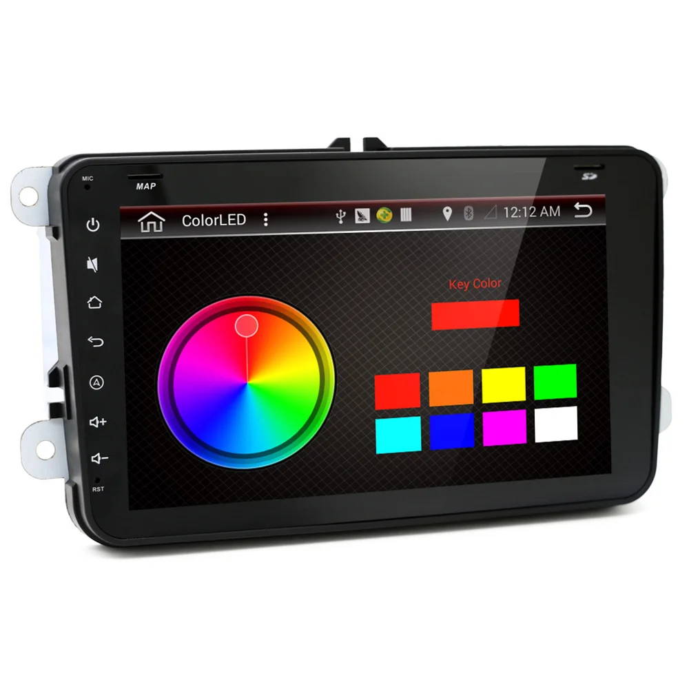Eunavi 2 Din 8 дюймов Android 10 Автомагнитола стерео для VW JETTA GOLF MK5 MK6 GTI PASSAT B6 POLO SKODA Fabia gps