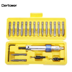 Набор сверл с поворотной головкой, 20 шт., Быстросменные сверла с зенковкой из быстрорежущей стали, отвертка, набор инструментов для дома с коробкой