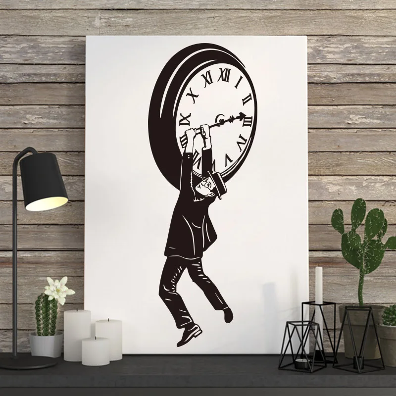 Виниловые наклейки на стену Гарольд Ллойд и Биг-Бен Наклейка для гостиной обои