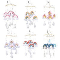 rainbow hanging weaving ornament nordic baby room wall decor rattle mobile toys n58c