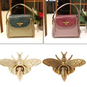Новинка 2022, лидер продаж, модная новинка, застежка в форме пчелы, металлическая фурнитура с поворотным замком для сделай сам, сумка через плечо, кошелек, 2 цвета