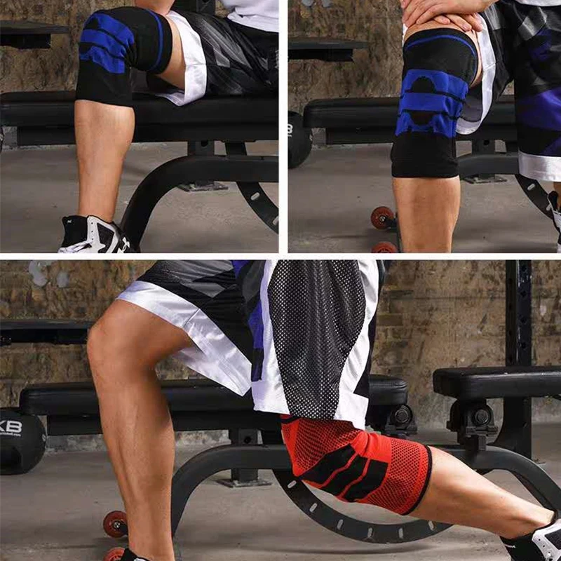 

1PC Silicone Anti-collision Knee Pads Full Knee Brace Strap Patella Medial Meniscus Compression Protection Sport Pads Basketball