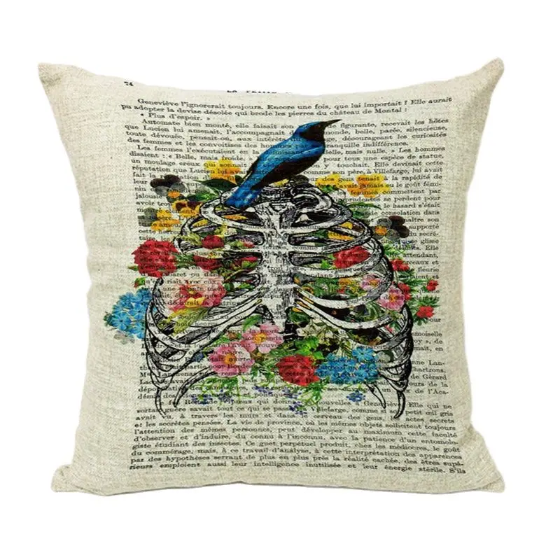 Оптовая продажа наволочка для подушки Американский старый газета слон Павлин