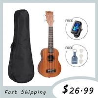 21 inch 15 frets soprano ukulele guitar sapele 4 strings hawaiian guitar musical instruments mini guitarra gifts