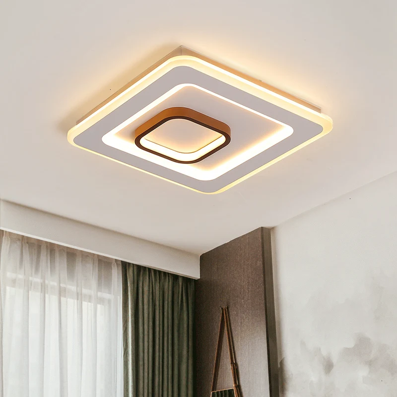 Квадратный/прямоугольный современный светодиодный потолочный светильник для