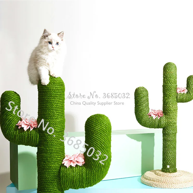 Когтеточка в форме кактуса натуральная сизальная кошачья скалолазание