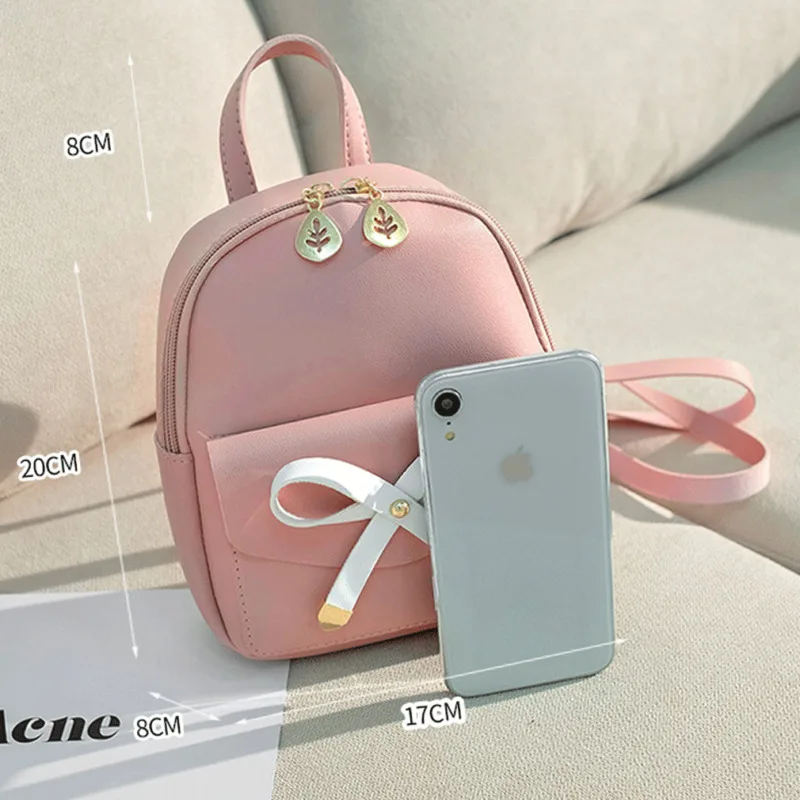 Женский мини рюкзак кошелек из искусственной кожи металлический с отделением