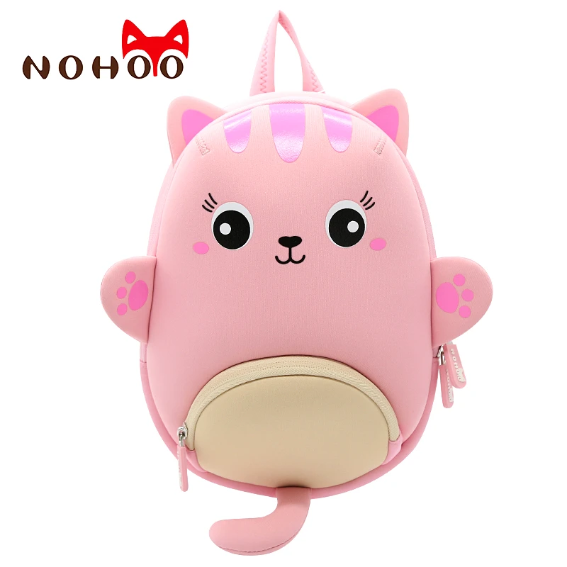 NOHOO рюкзак для маленьких девочек дошкольников с объемным рисунком кота Детский