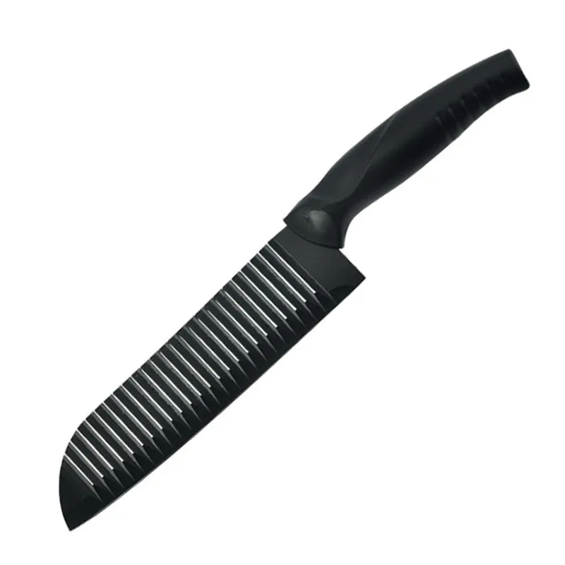 

Vegetable Wave Knife Chef Knives Sharp Knife Mini Fruit Knife Stainless Steel Household Knife Black Safe Knife Meat Knives