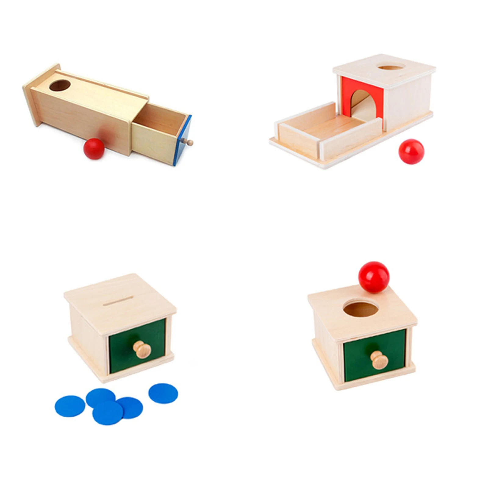 

Childrens Early Educational Wooden Toys Durable Target Boxes for Shape and ColorRecognition Ability
