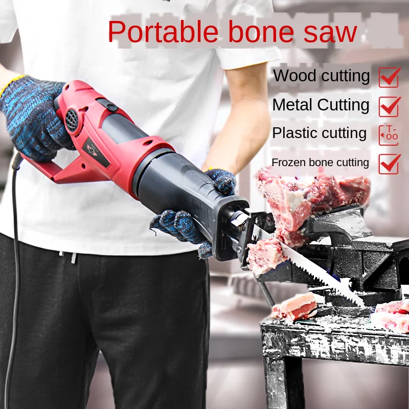 

Electric bone sawing machine home small handheld cutting frozen meat fish bone chop bone saw meat cutting machine