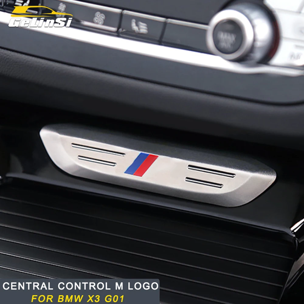 Gelinsi для 2018 2019 BMW X3 G01 X4 G02 Автомобильный Центральный пульт M крышка логотипа рамка