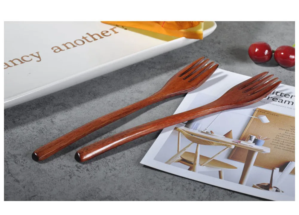 New 1pcs Wooden Spoon Fork Bamboo Kitchen Cooking Utensil Tools Soup-teaspoon Tableware High Quality Hot Sale | Дом и сад