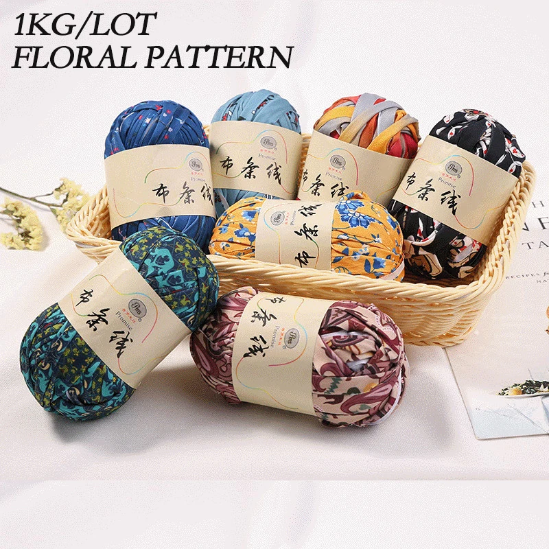 10 шт./лот причудливая полосатая пряжа для рукоделия ткань с цветочным принтом