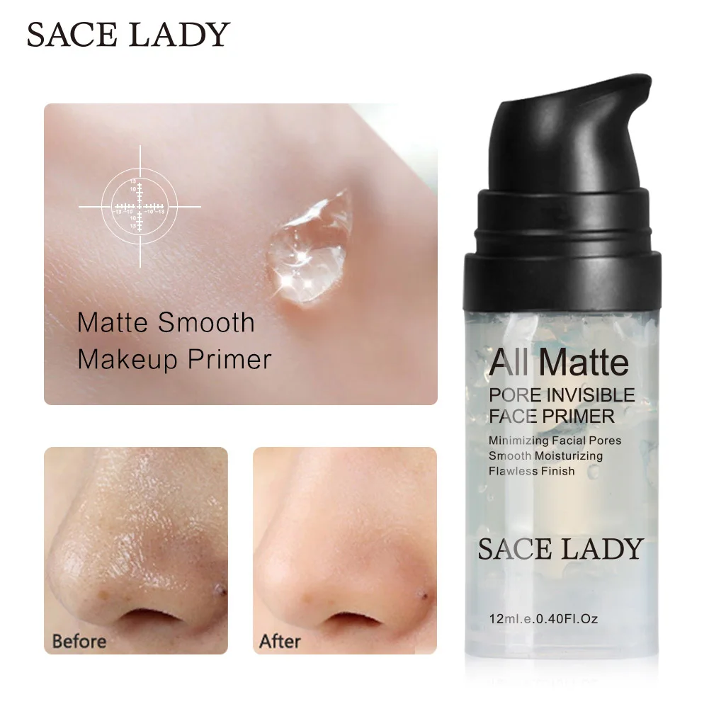 Горячая SACE LADY основа для лица Грунтовка Макияж Жидкие матовые тонкие линии масло