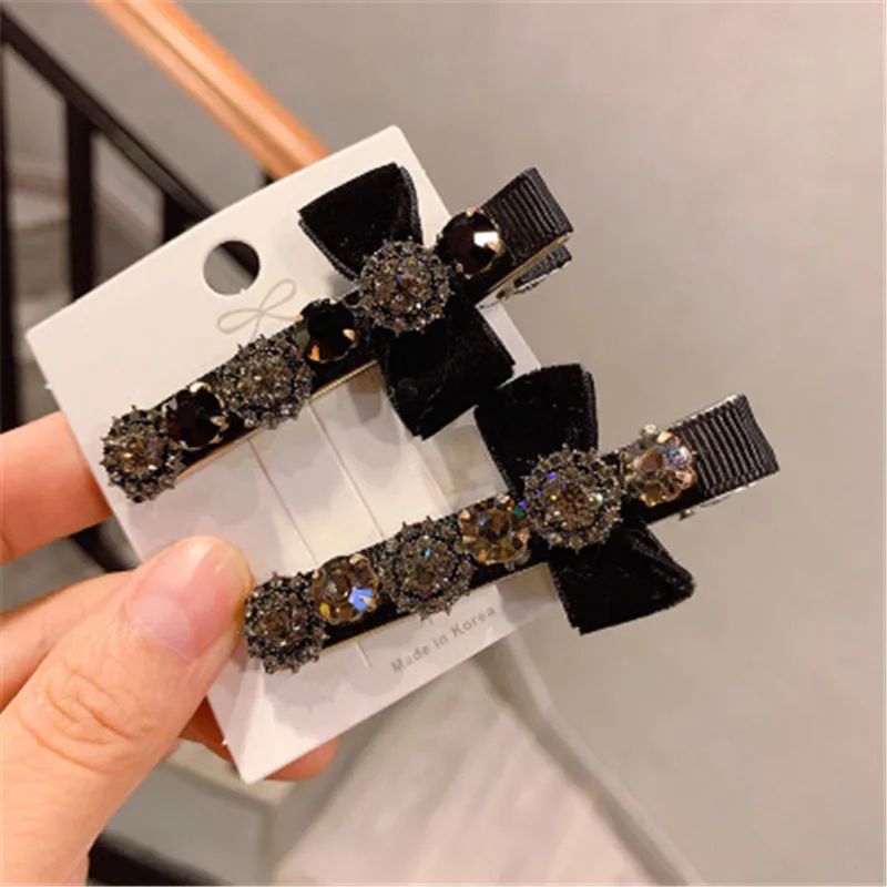 Женские заколки для волос взрослых пряжки корейский бархатный бант ручной