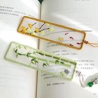 chinese classical self embroidered bookmark package embroidery kit embroidery handmade diy material package antique bookmark