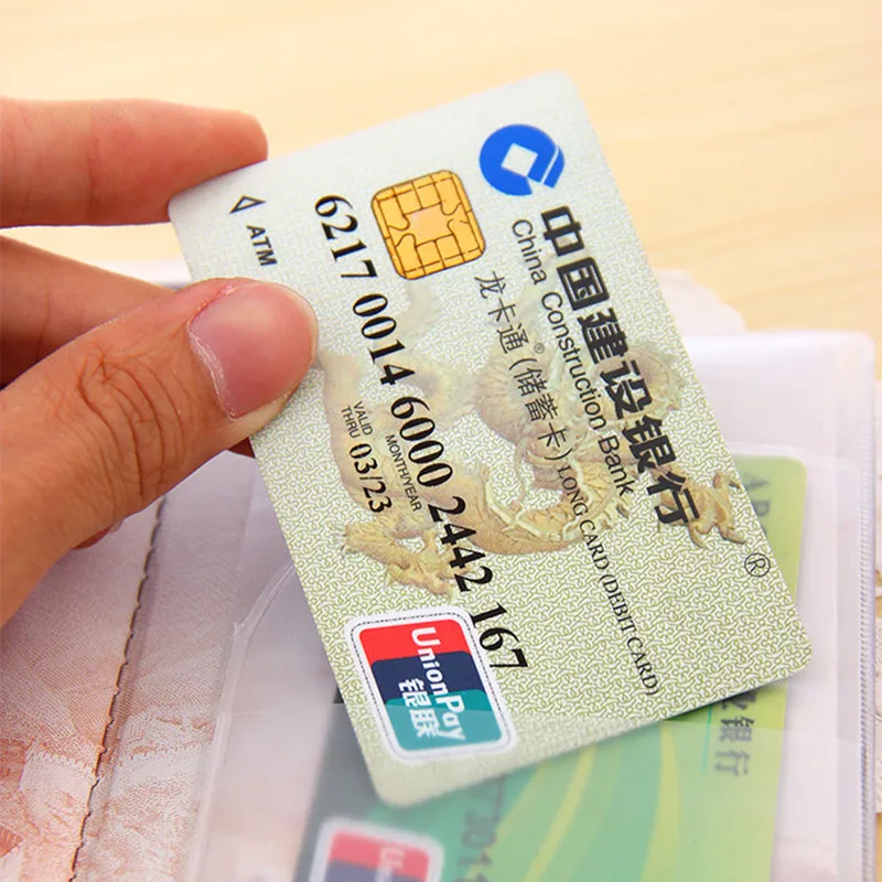 1 шт. дорожный водонепроницаемый чехол-портмоне для паспорта прозрачный ПВХ ID