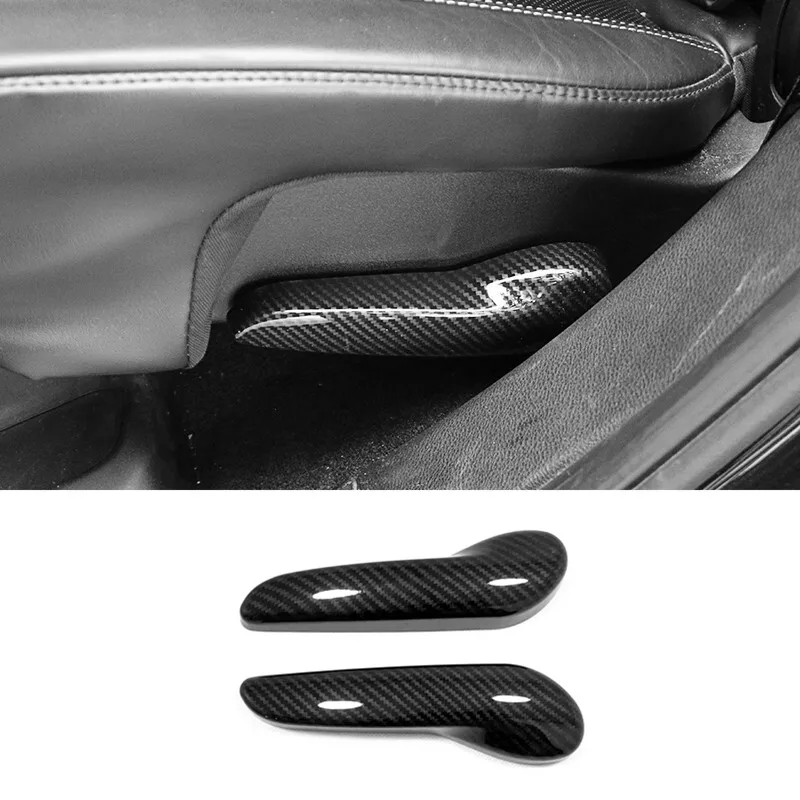 

For Jeep Grand Cherokee 2014 2015 2016 2017 Accessories ABS Carbon Fibre Car Seat Wrench Cover Trims Car Styling Sticker 2pcs