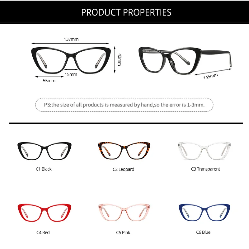 Pro Acme TR90 оправа для очков кошачий глаз Женские оправы весенние ноги прозрачные