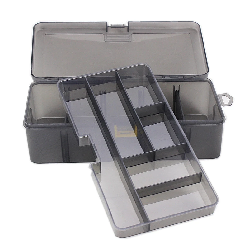 Двухслойная многофункциональная коробка для рыболовных приманок крючков